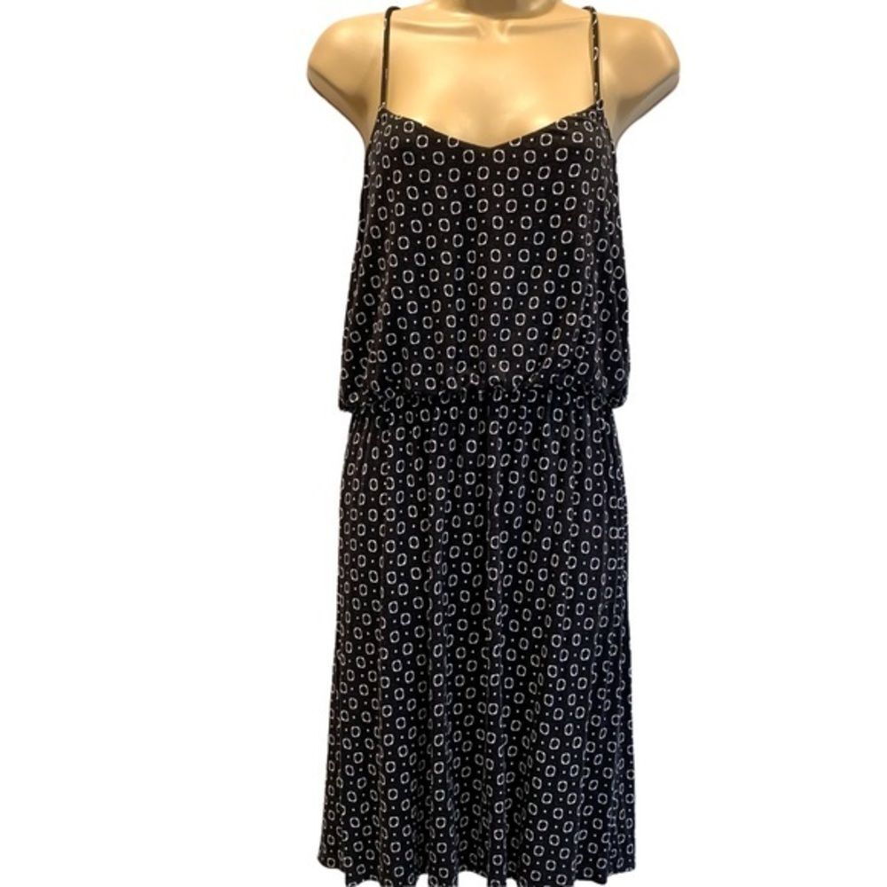 Loft Black‎ & White Print Summer Dress M